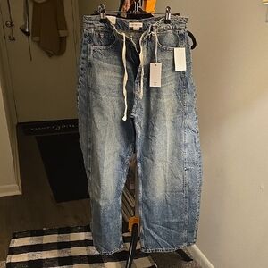 Good American Denim Barrel Jeans NWT